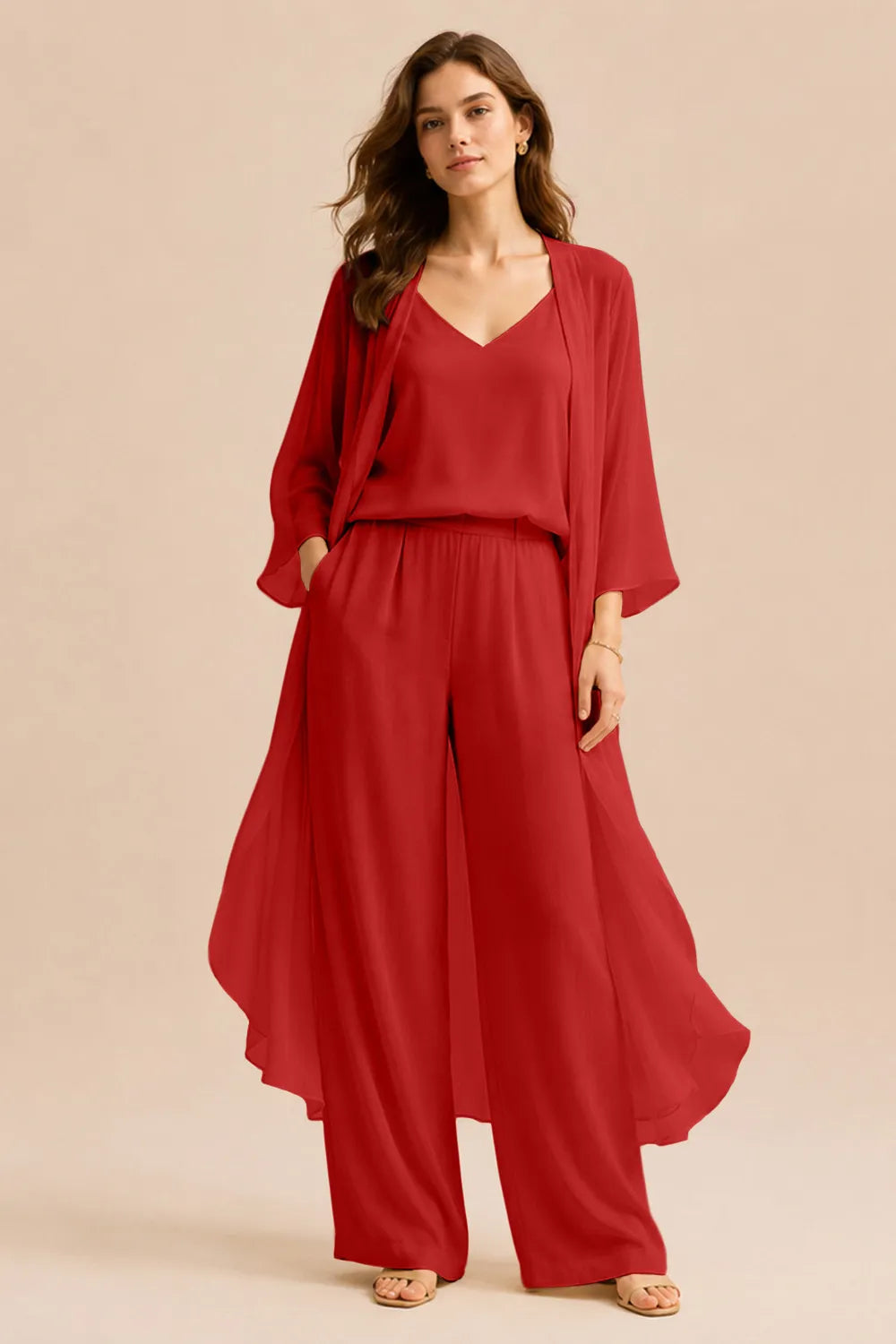 Odette — Ensemble Chemisier et Veste en Mousseline