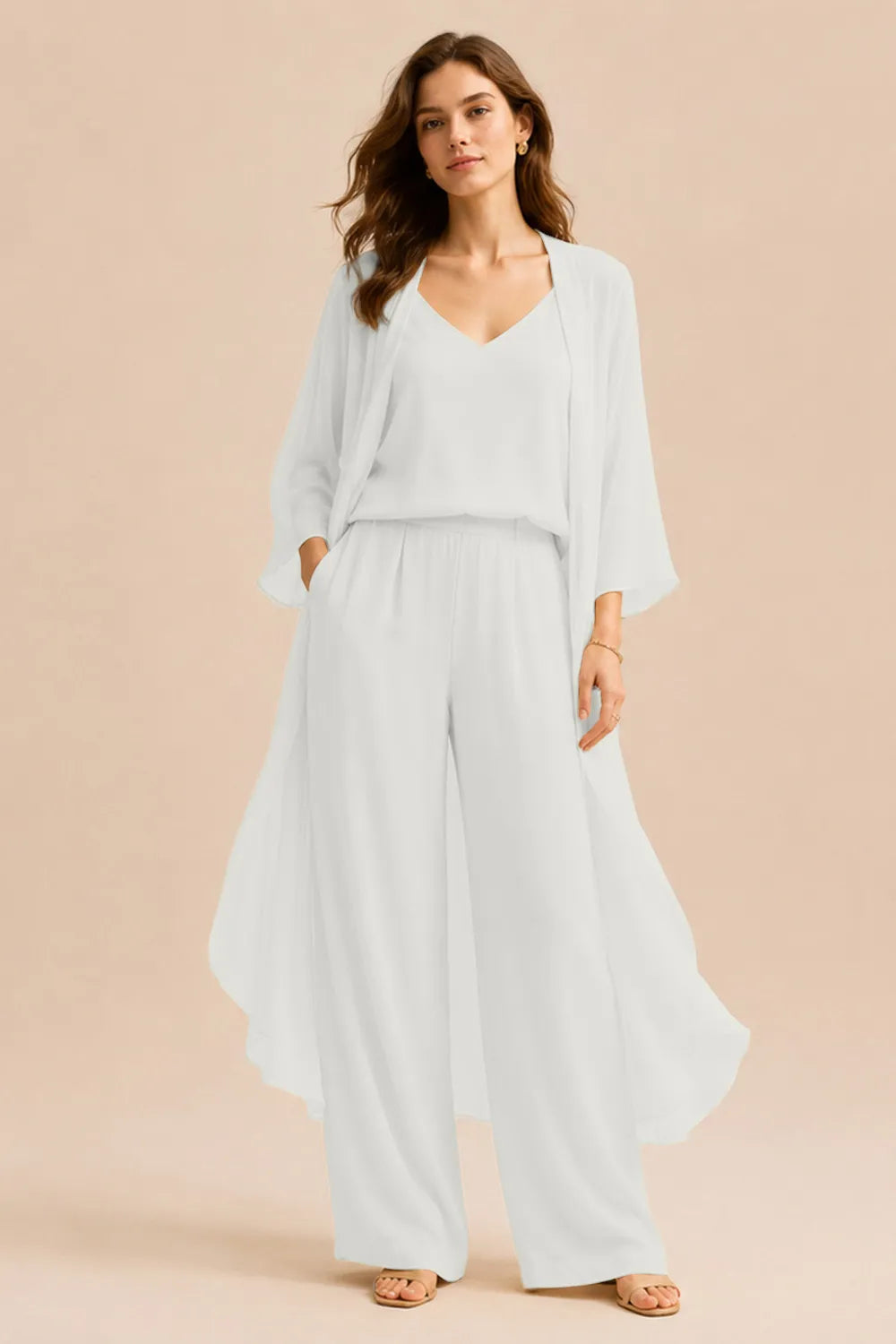 Odette — Ensemble Chemisier et Veste en Mousseline