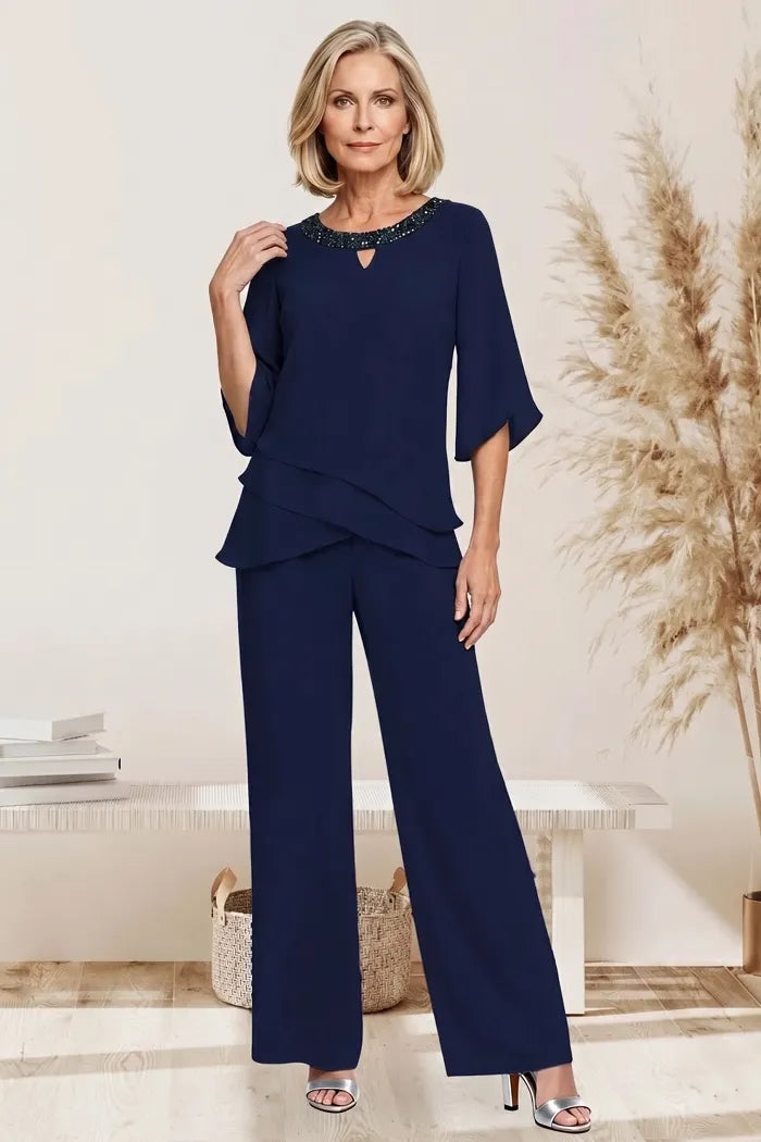 Zoé — Tailleur Pantalon Décontracté Élégant